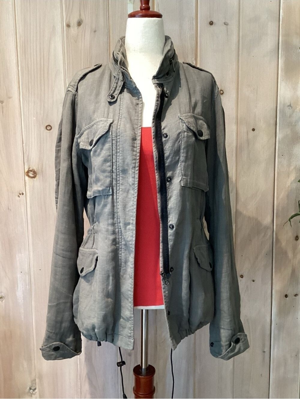 Rag & Bone Linen Blend Utility Jacket